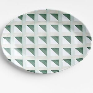 New! Crate&Barrel Marin Melamine Oval Platter Patio